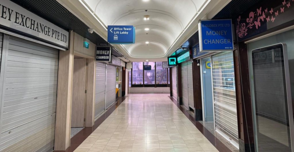 Office Tower Lift Lobby sign inside The Arcade