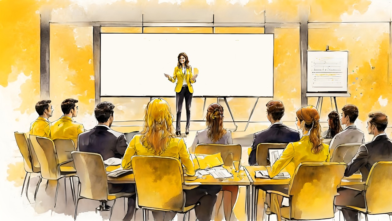 Professional trainer conducting a WSH course